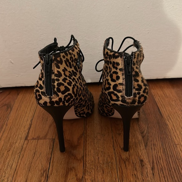 Gilt x Glamour leopard cage heels - Picture 3 of 6